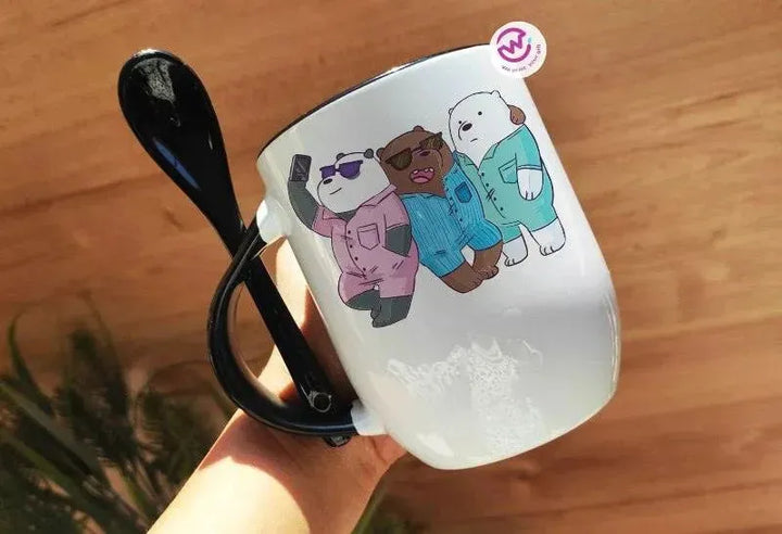 Mug-With Spoon - We Bear Bears - WE PRINT