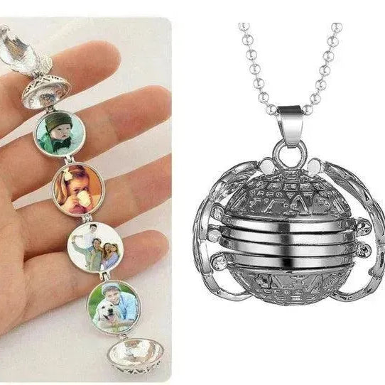 Necklace -Angel Wings with 4 photos - WE PRINT