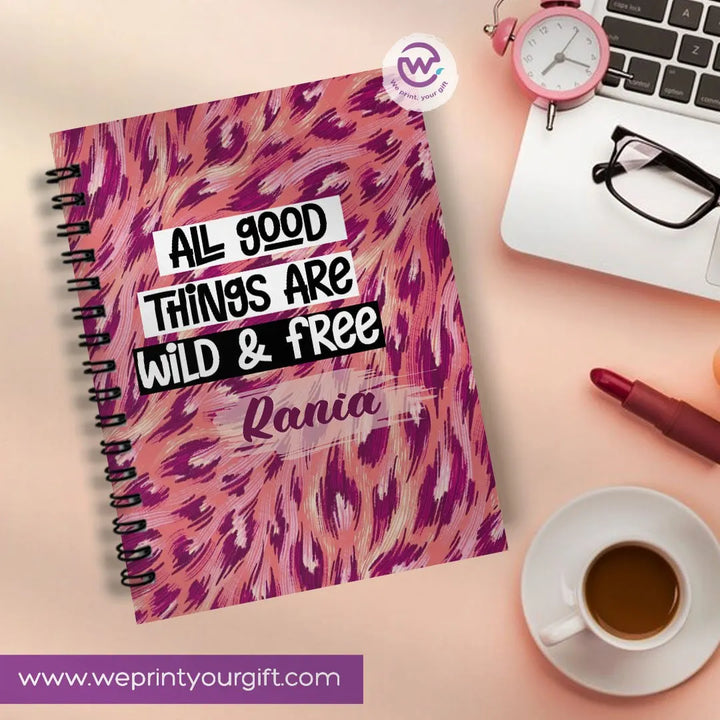 Notebook - A5 Size - English Inspiration quotes - WE PRINT