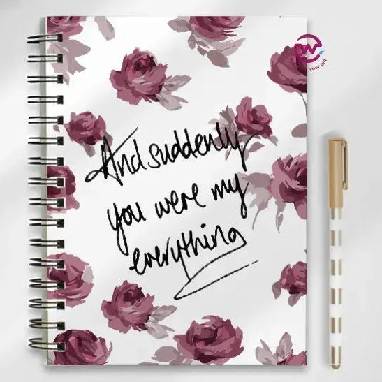 Notebook - A5 Size - English quotes - WE PRINT