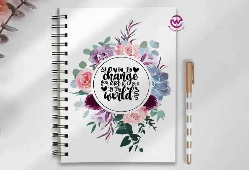 Notebook - A5 Size - English quotes - WE PRINT