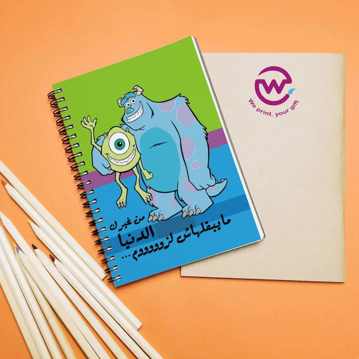 Notebook - A5 Size - Monster INC- Arabic - WE PRINT