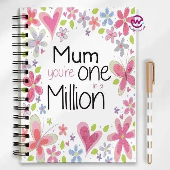 Notebook - A5 Size - Mother's Day Designs 1 - WE PRINT