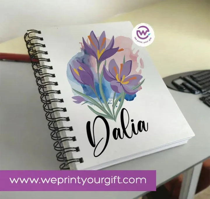 Notebook - A5 Size - Names Designs - WE PRINT