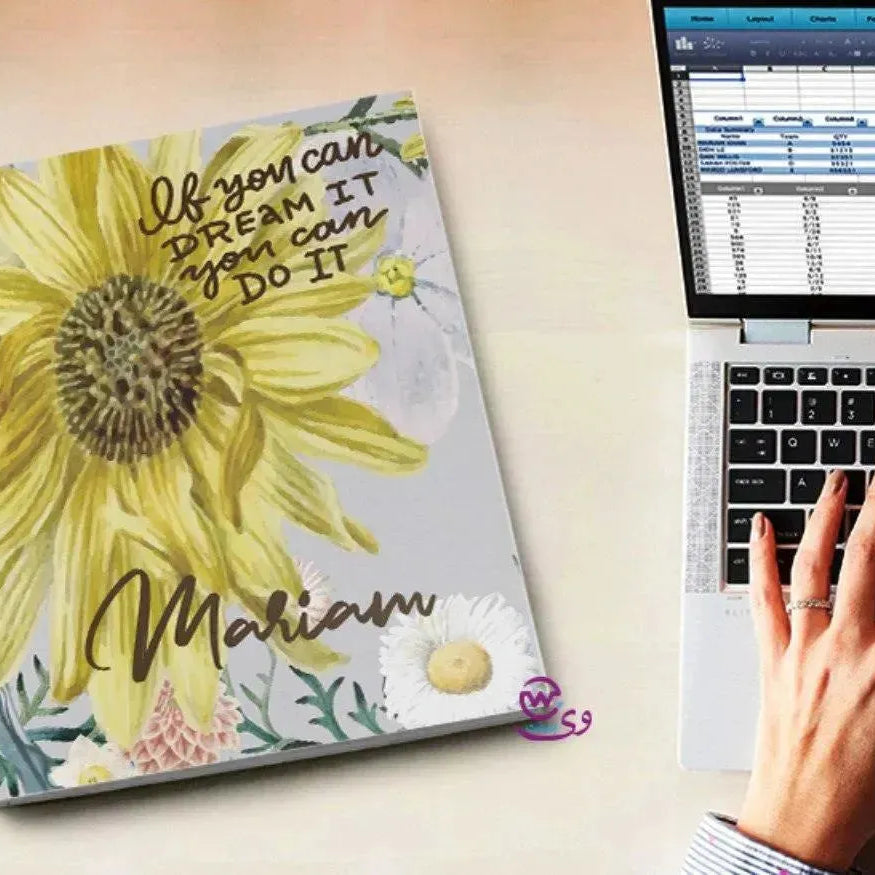 Notebook - A5 Size - Sunflower - WE PRINT