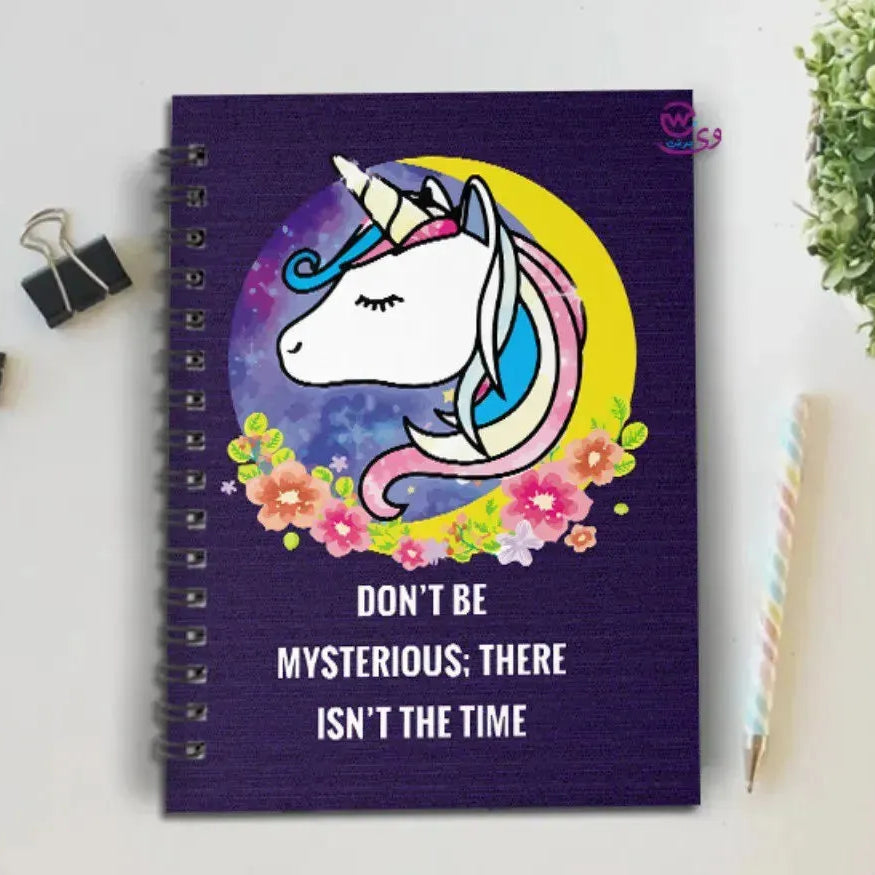 Notebook - A5 Size - Unicorn Designs - WE PRINT
