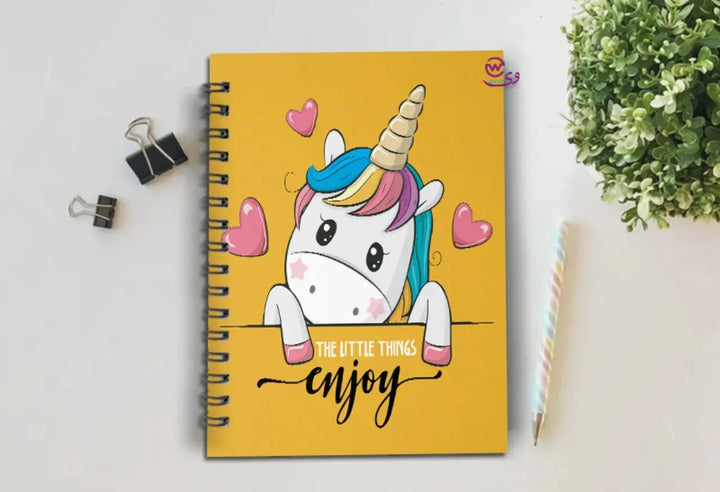 Notebook - A5 Size - Unicorn Designs - WE PRINT