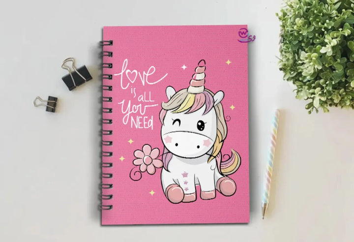 Notebook - A5 Size - Unicorn Designs - WE PRINT