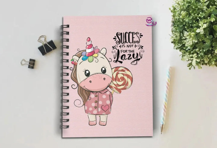 Notebook - A5 Size - Unicorn Designs - WE PRINT