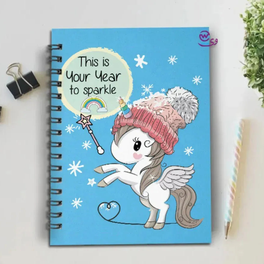 Notebook - A5 Size - Unicorn Designs - WE PRINT