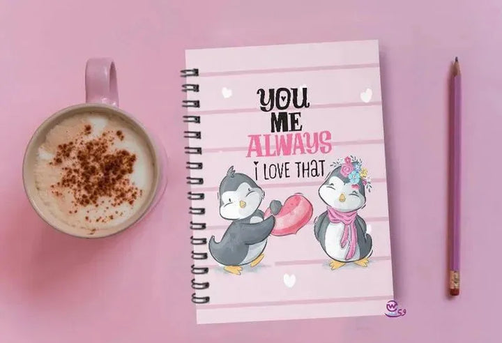 Notebook - A5 Size - Valentine's Day 1 - WE PRINT