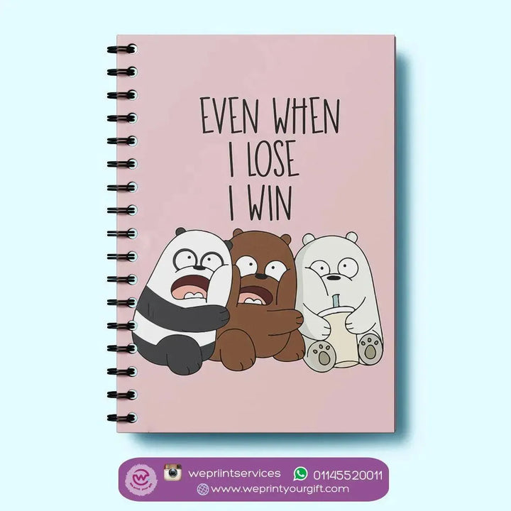 Notebook - A5 Size - We Bare Bears - WE PRINT