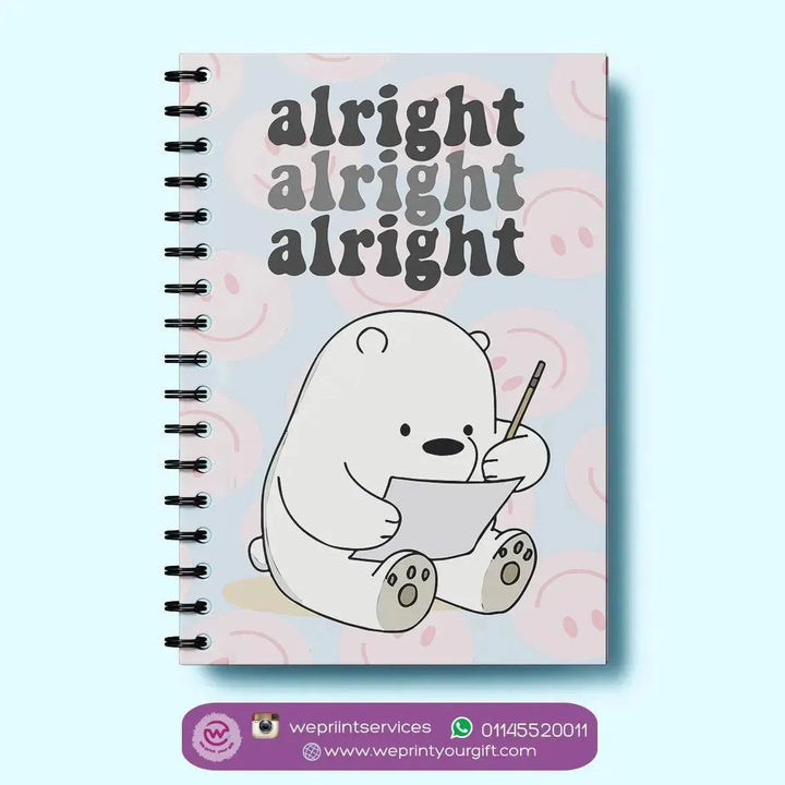 Notebook - A5 Size - We Bare Bears - WE PRINT