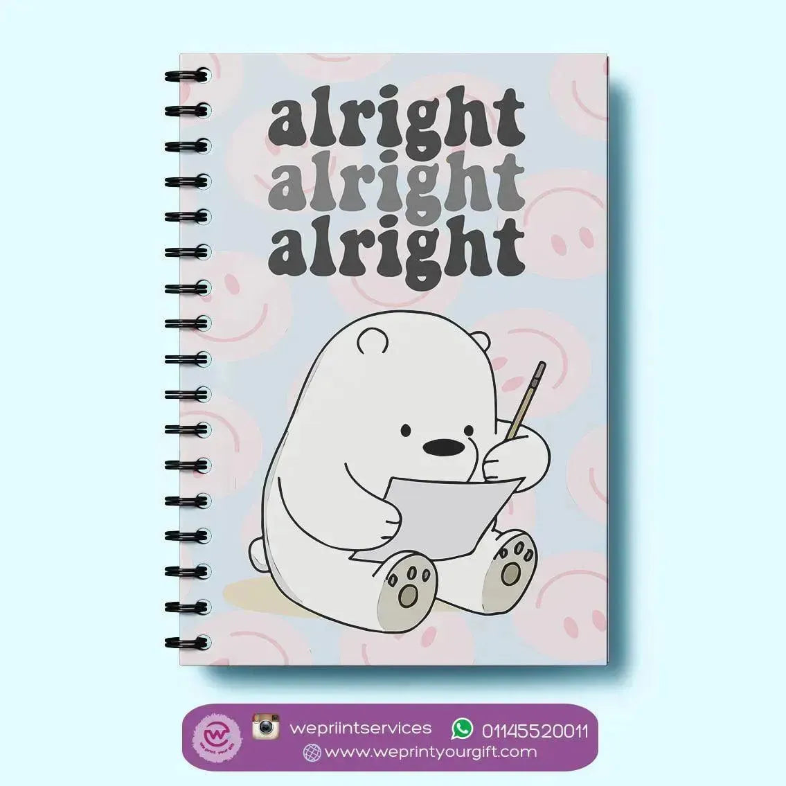Notebook - A5 Size - We Bare Bears - WE PRINT