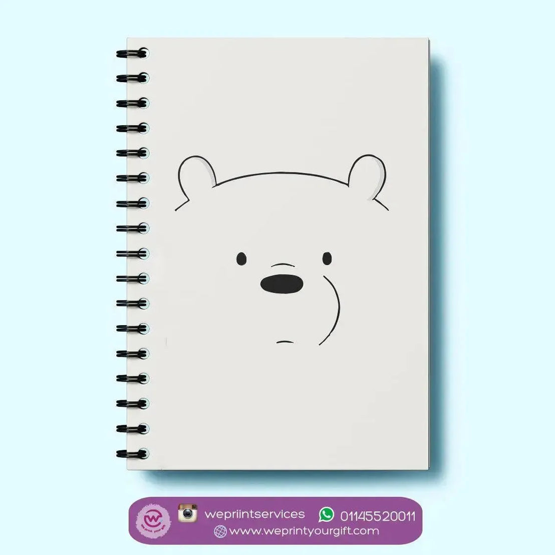 Notebook - A5 Size - We Bare Bears - WE PRINT