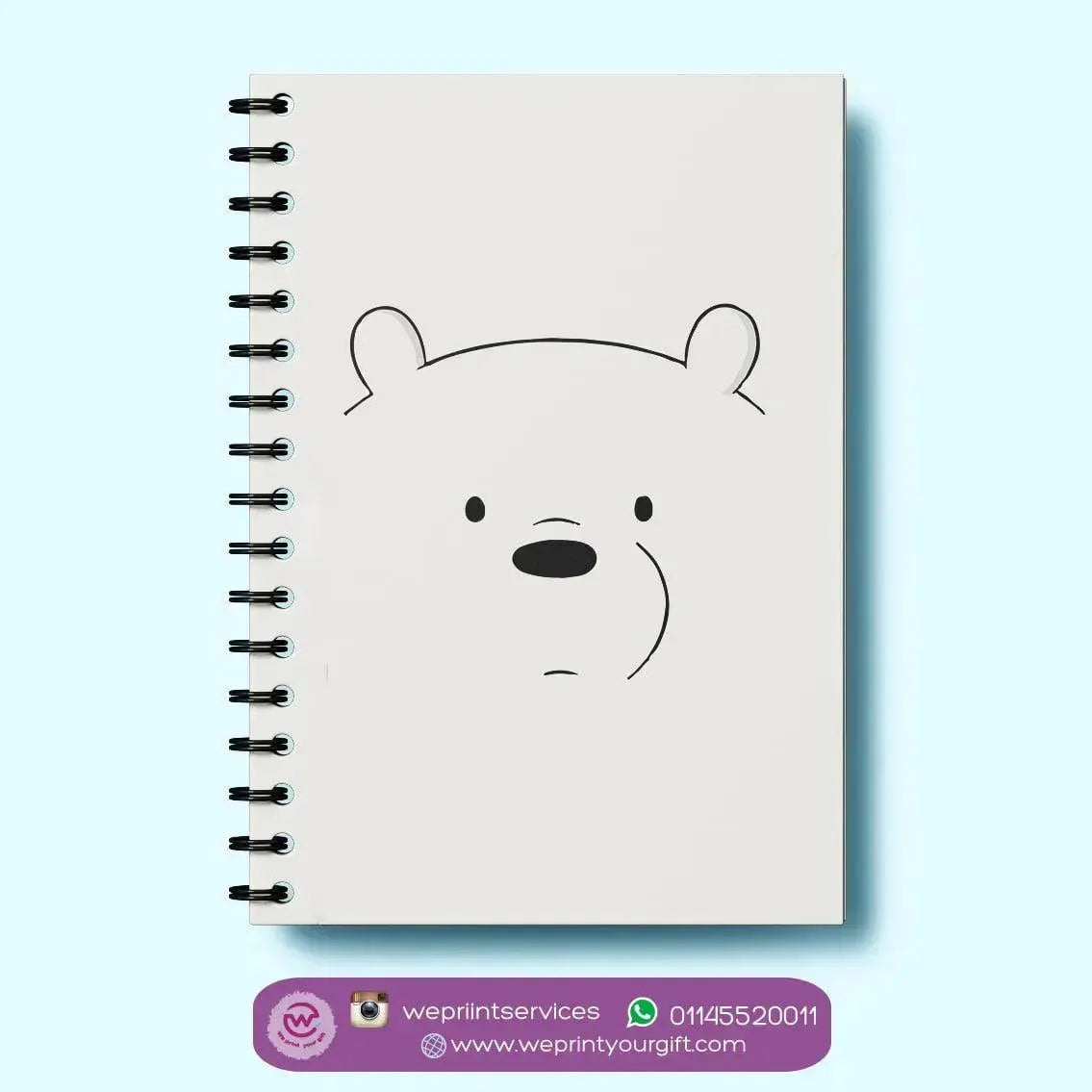 Notebook - A5 Size - We Bare Bears - WE PRINT