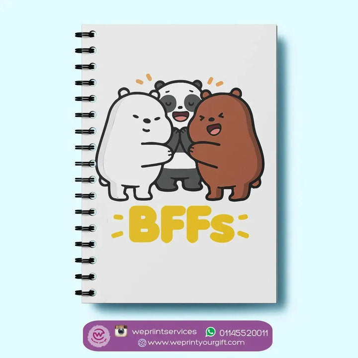 Notebook - A5 Size - We Bare Bears - WE PRINT