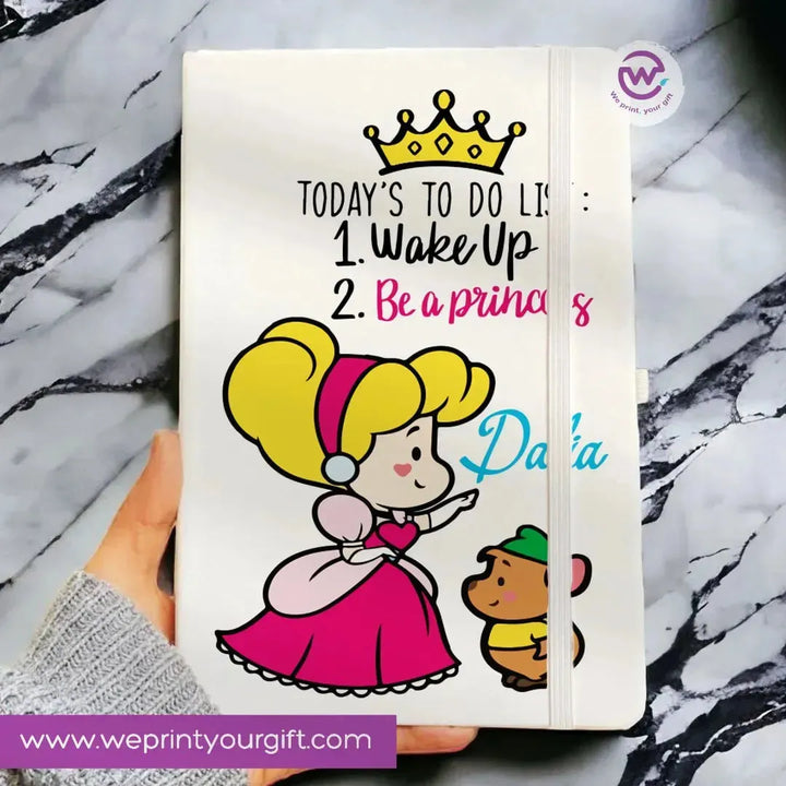 Notebook with Elastic Band - Disney Princess - WE PRINT