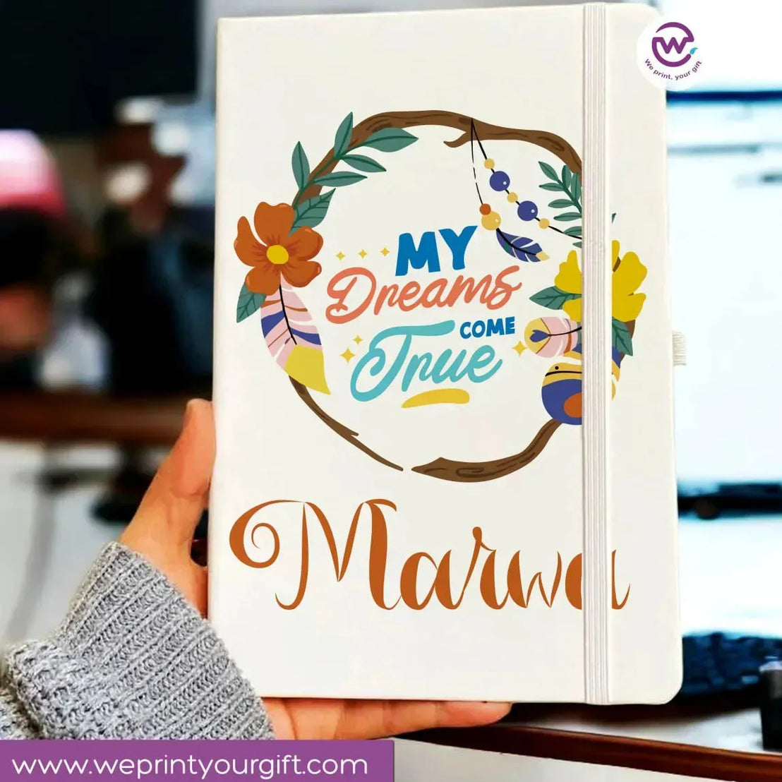 Notebook with Elastic Band - DREAM CATCHER - WE PRINT