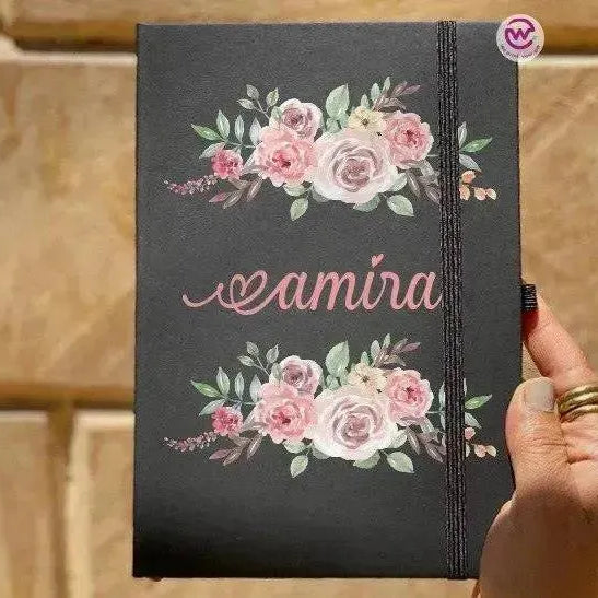 Notebook with Elastic Band - Floral - WE PRINT