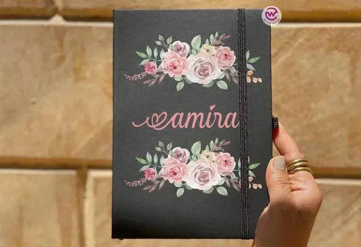 Notebook with Elastic Band - Floral - WE PRINT