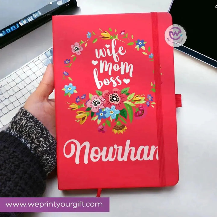 Notebook with Elastic Band -Mom Designs - WE PRINT