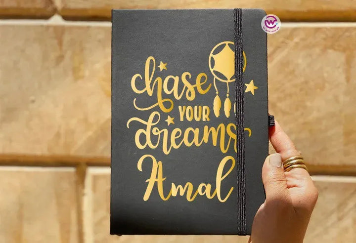 Notebook with Elastic Band - Motivational words - WE PRINT