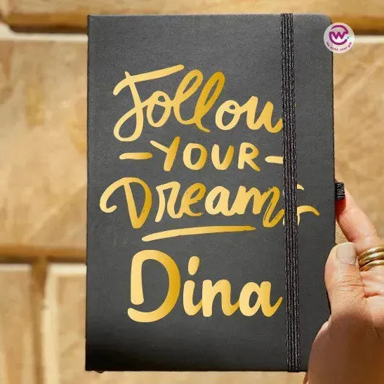 Notebook with Elastic Band - Motivational words - WE PRINT