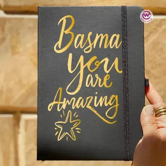 Notebook with Elastic Band - Motivational words - WE PRINT