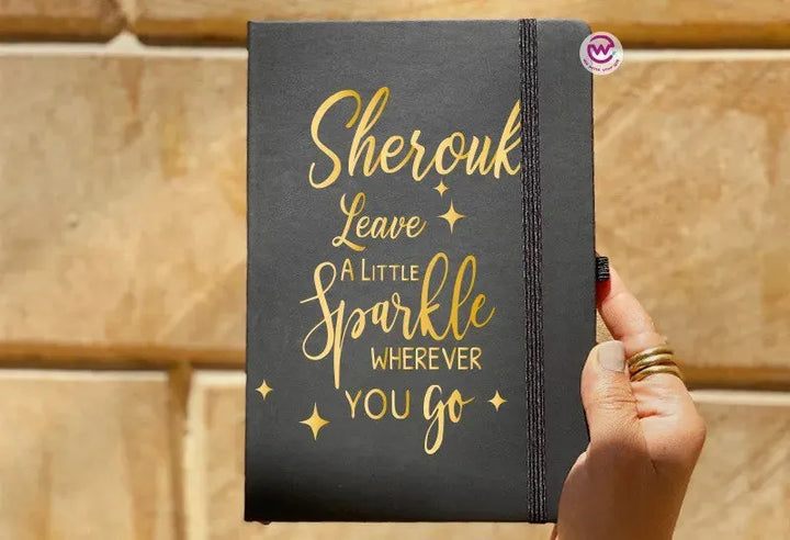 Notebook with Elastic Band - Motivational words - WE PRINT