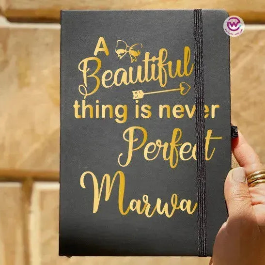 Notebook with Elastic Band - Motivational words - WE PRINT