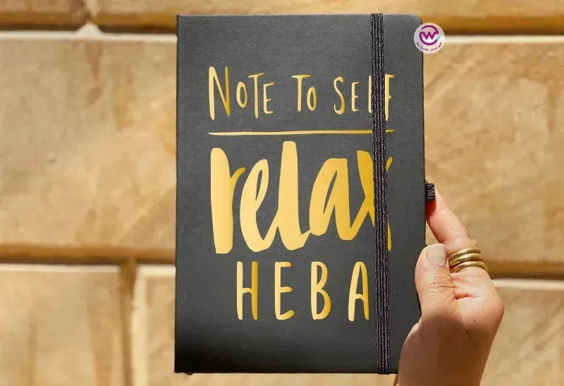 Notebook with Elastic Band - Motivational words - WE PRINT