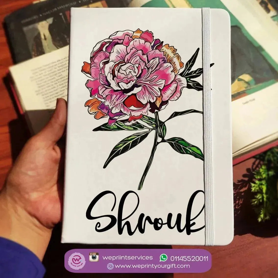 Notebook with Elastic Band -Names-B - WE PRINT