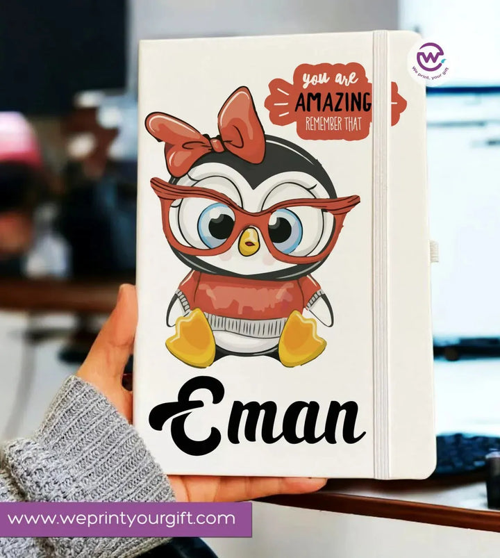 Notebook with Elastic Band - OWL - WE PRINT