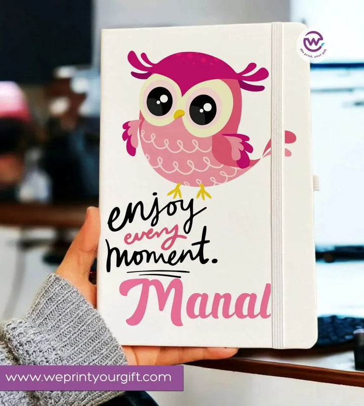 Notebook with Elastic Band - OWL - WE PRINT