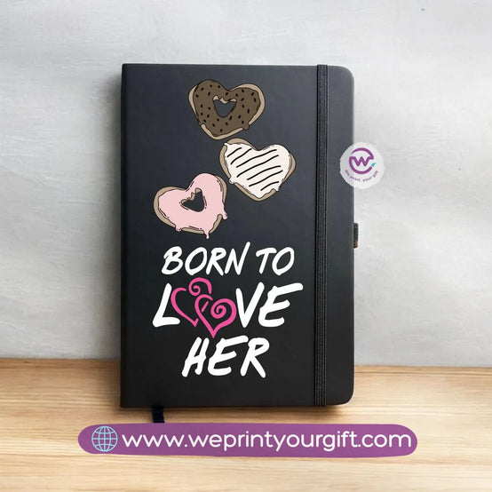 Notebook with Elastic Band-Valentine’s Day Designs - WE PRINT