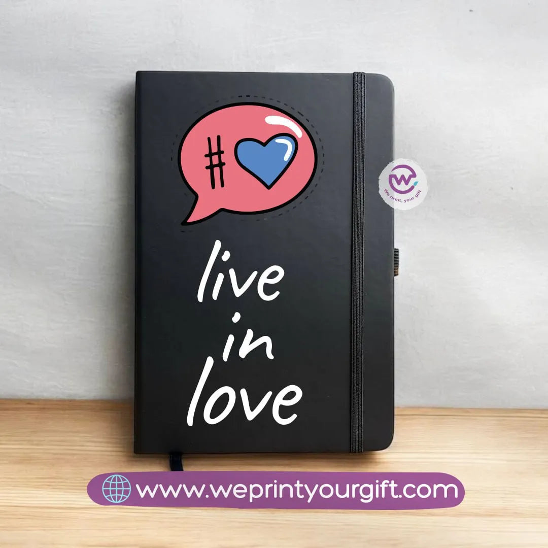 Notebook with Elastic Band-Valentine’s Day Designs - WE PRINT