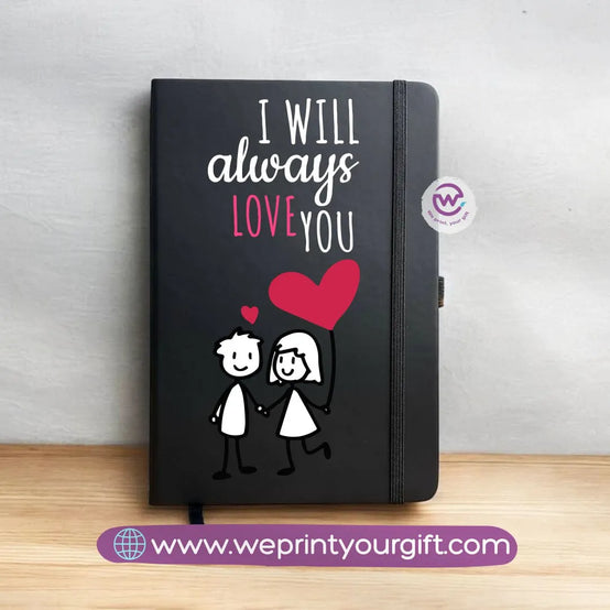 Notebook with Elastic Band-Valentine’s Day Designs - WE PRINT