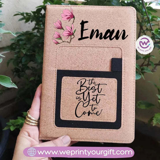 Notebook with fabric Cover& pocket- Names - B - WE PRINT