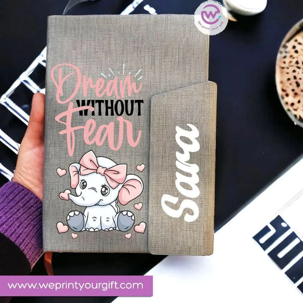 Notebook with magnetic closure-cute Elephant - WE PRINT