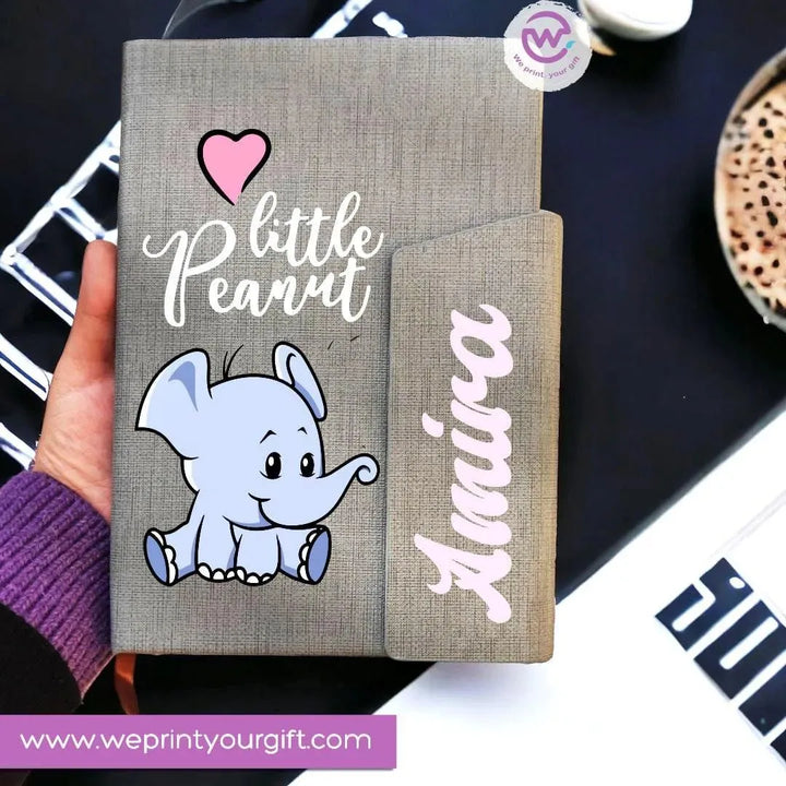 Notebook with magnetic closure-cute Elephant - WE PRINT