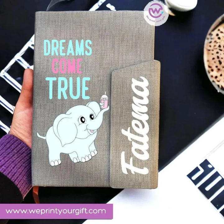 Notebook with magnetic closure-cute Elephant - WE PRINT