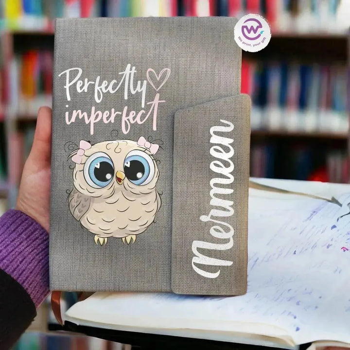 Notebook with magnetic closure-Cute Owl - WE PRINT