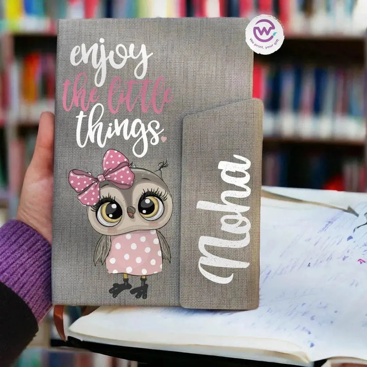 Notebook with magnetic closure-Cute Owl - WE PRINT