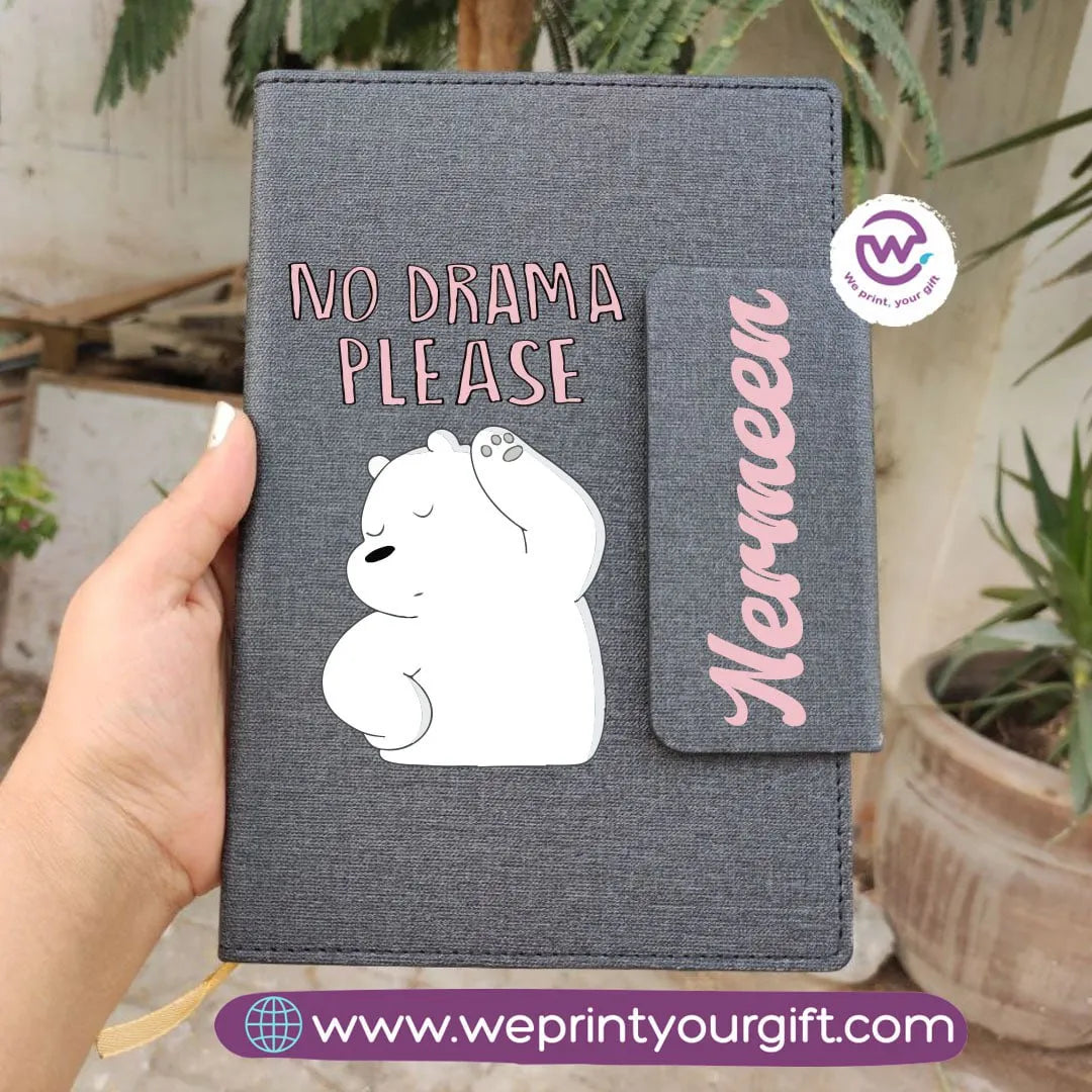Notebook with Magnetic Closure - Three bears - WE PRINT