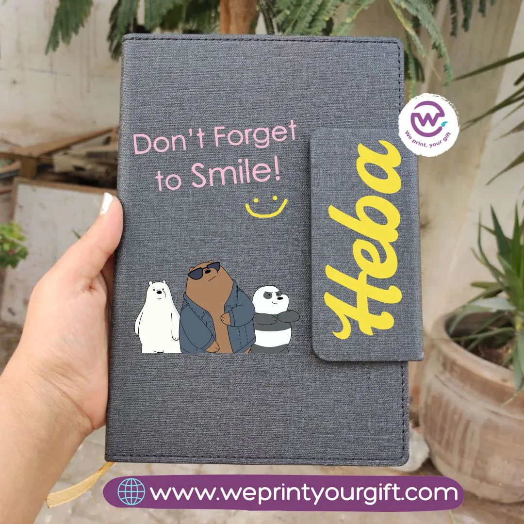 Notebook with Magnetic Closure - Three bears - WE PRINT