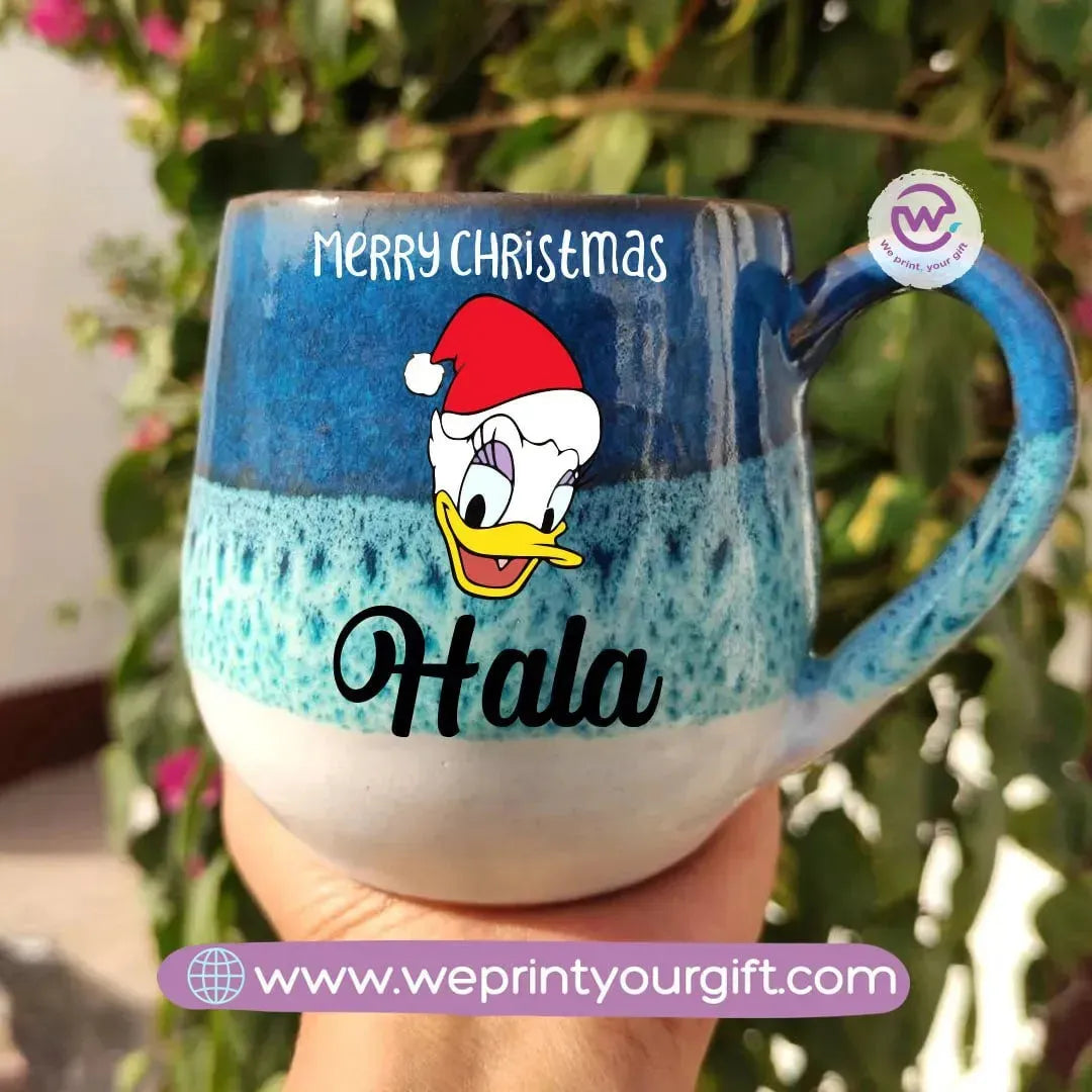 Ocean Handmade Pottery Mug-Christmas - WE PRINT