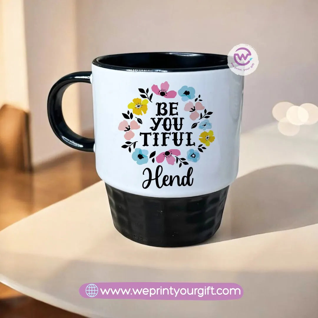 Personalized mug- Ribbed- Motivation - WE PRINT