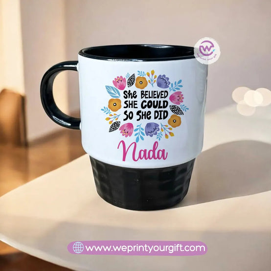 Personalized mug- Ribbed- Motivation - WE PRINT