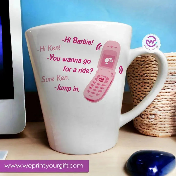 Personalized Mugs -Conical - Barbie - WE PRINT